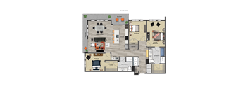 C1 Floor Plan at 675 N. Highland, Georgia, 30306