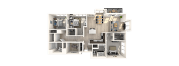 C1.3 Den  3 Beds 2 Baths Floor Plan