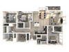 C1.3 Den C1.3 Den 3 Beds 2 Baths Floor Plan