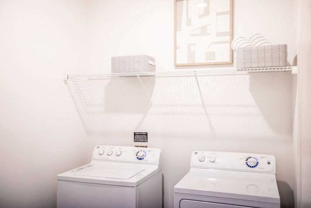 Full size washer and dryer included