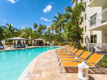 Extensive Resort Inspired Pool Deck Extensive Resort Inspired Pool Deck at The Manor at CityPlace, Doral, Florida - Photo Gallery 4