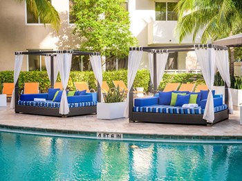 Sun Deck And Poolside Cabanas Sun Deck And Poolside Cabanas at The Manor at CityPlace, Doral, FL - Photo Gallery 2