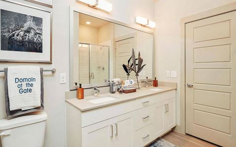 Double Vanities with Cabinet and Drawer Storage