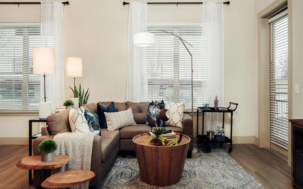 Spacious Living Room with Patio Access