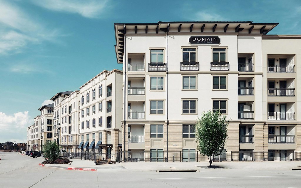 Street View of Building with Sign