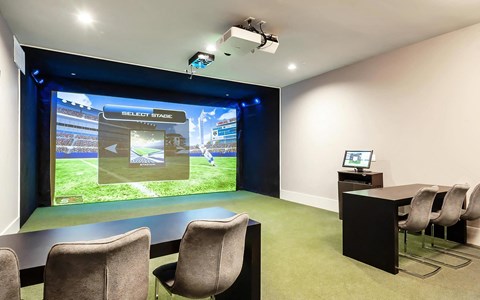 Recreational Indoor Golf and Sports Simulator Room