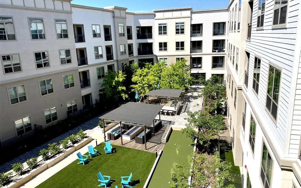 Courtyard with Couches and Pergolas