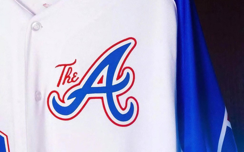Atlanta Braves Jersey Detail Highlighting Local Team Spirit Near The Elden Galleria