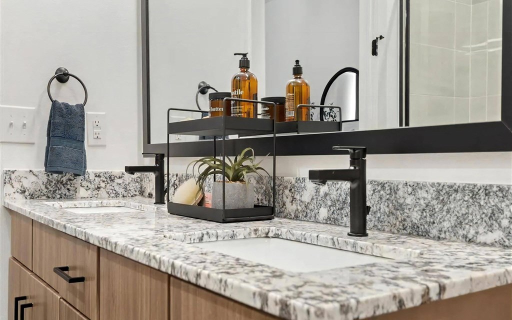 Double Vanities with Granite Countertops