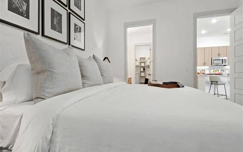 Bedroom with Direct Access to Walk-In Closet and Kitchen Bedroom with Direct Access to Walk-In Closet and Kitchen