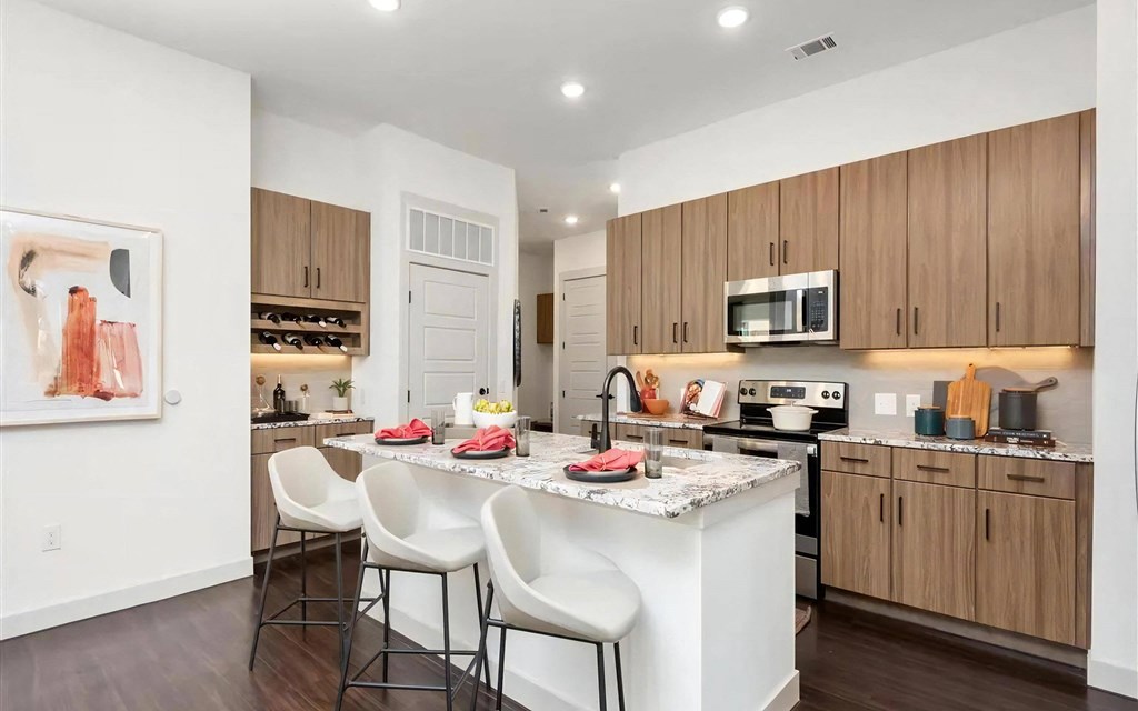 Dry Bar and Wine Rack in Kitchen