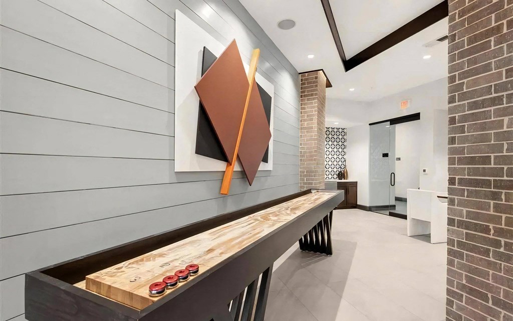 Game Room with Shuffle Board