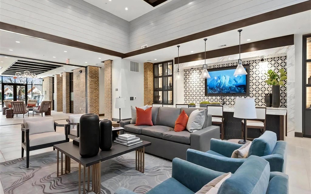 Lobby with Couches and Bar Seating