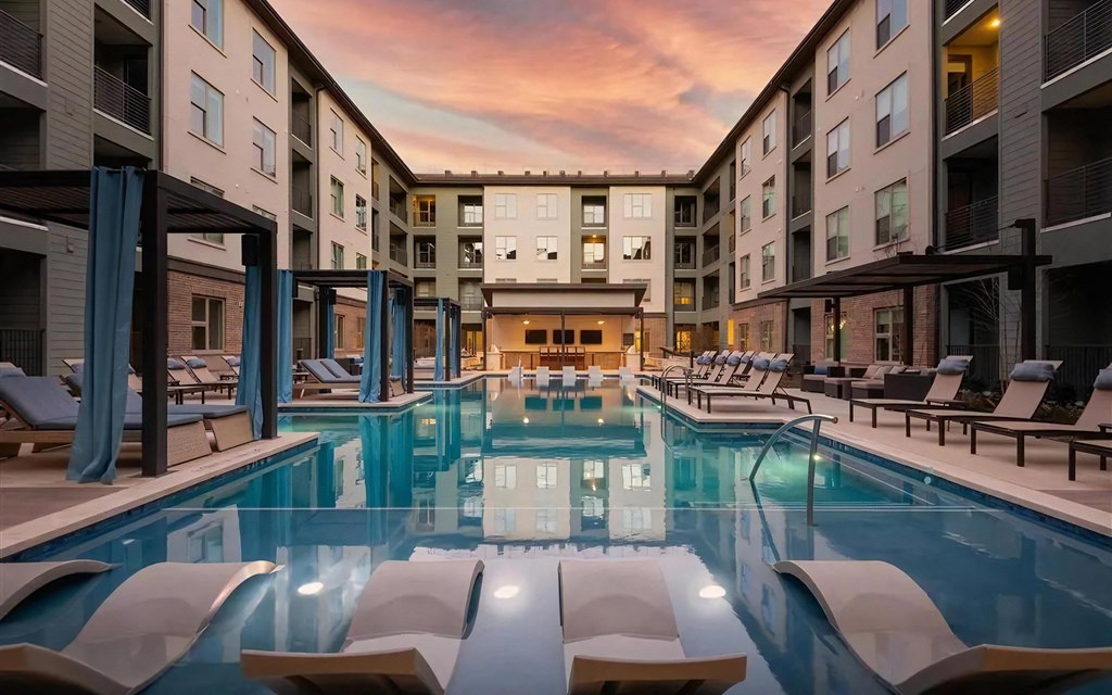 Swimming Pool with In Water Loungers