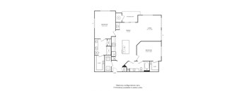 Floor plan of a 2 bedroom apartment