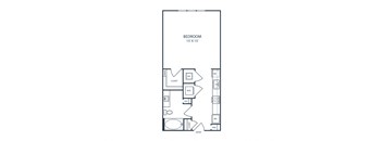 Floor plan of a studio apartment