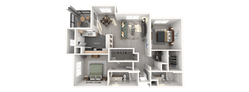 Gregory - 2 bed 2 bath - 1160 sqft