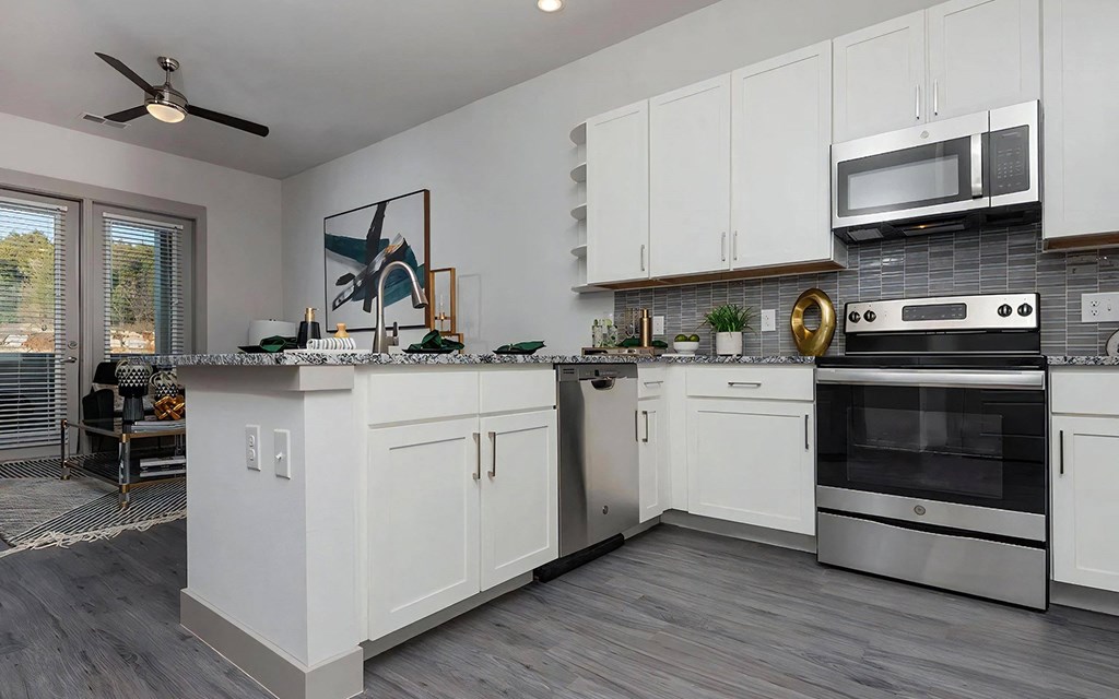 Modern Kitchen with Stainless Steel Appliances and Ample Cabinet Storage