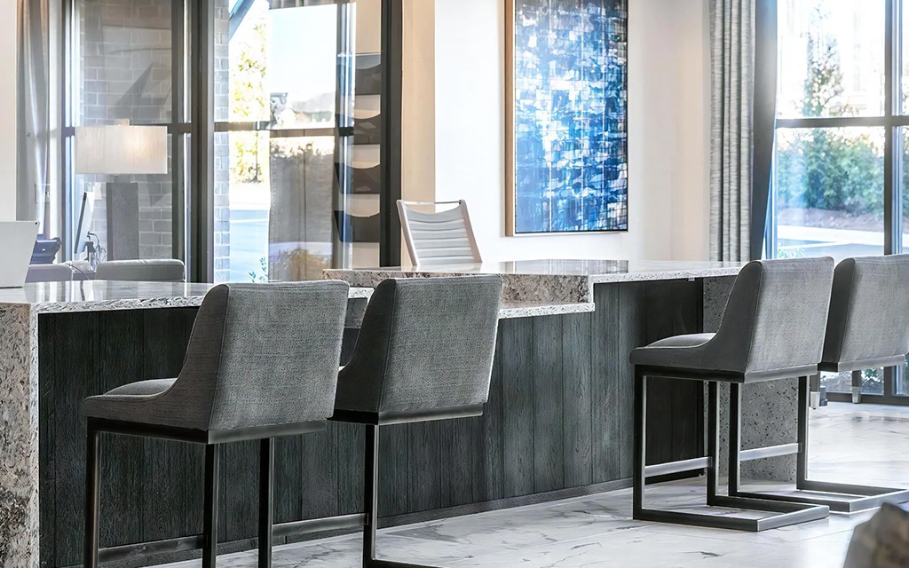 Resident Concierge Desks in a Modern Lobby Setting