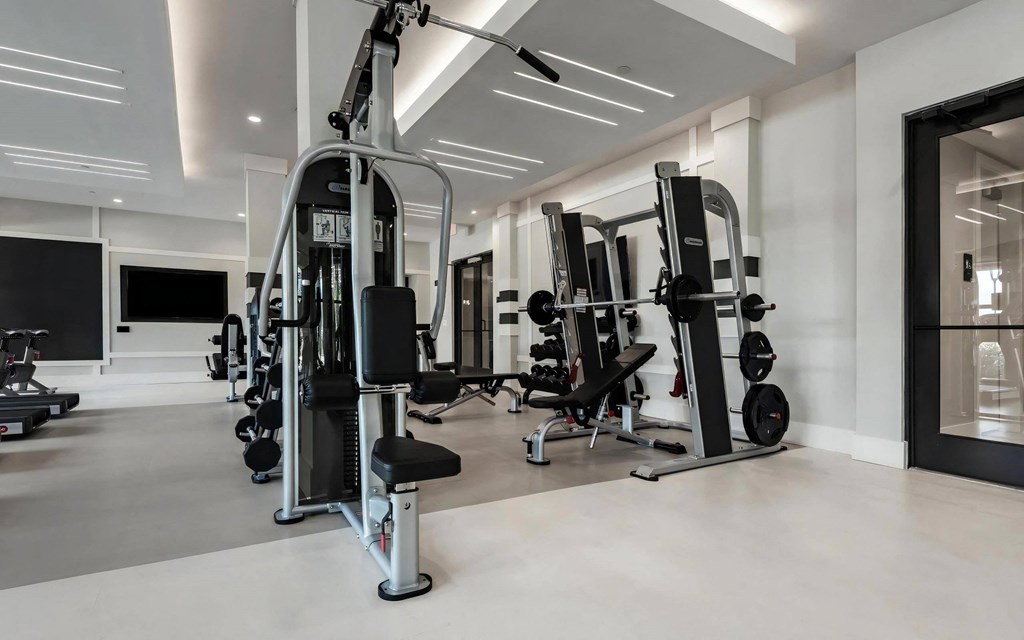 Strength Training Area with Multi-Use Weight Machines