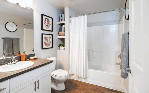 Heights Bathroom Luxury Bathroom with Roman Style Tub