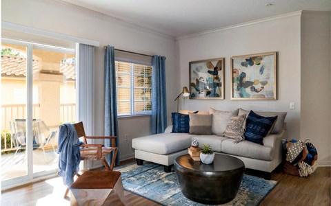 Heights Rooms Living Area with Patio