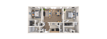 a 2400 sq ft floor plan with a bedroom and a living room