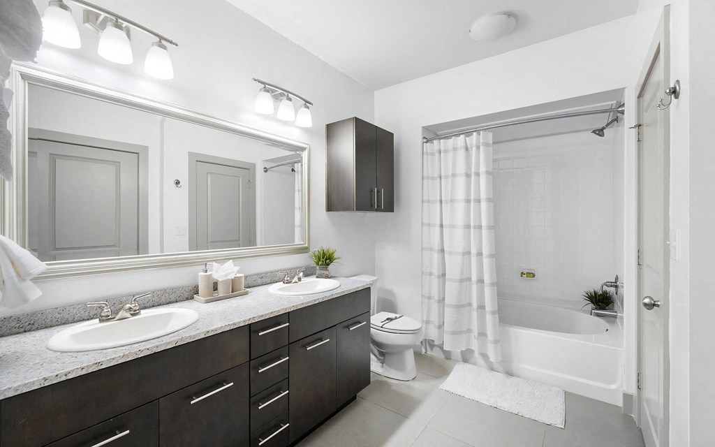 Spacious Bathroom with Double Vanities