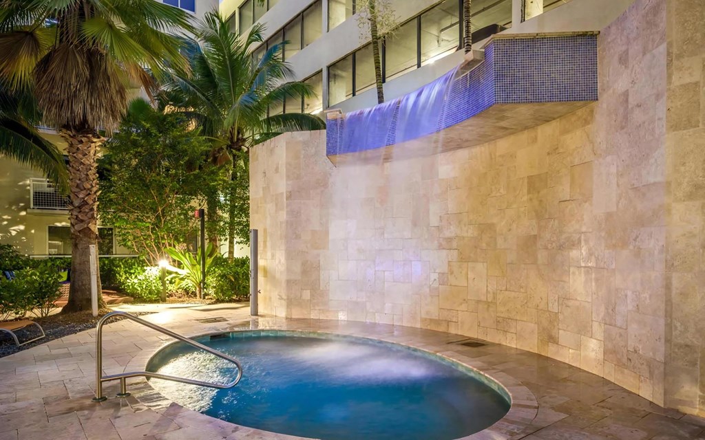 Hot Tub with Waterfall