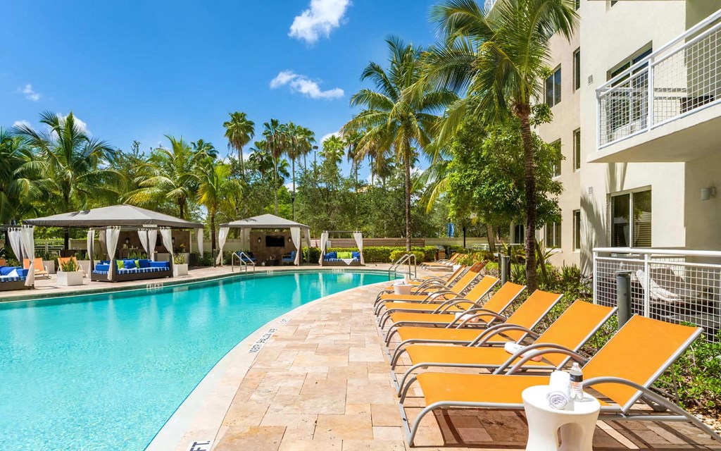Resort Style Pool with Chaise Lounge Seating