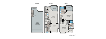 A floor plan of a two-story home with a garage and detailed layouts of both levels.