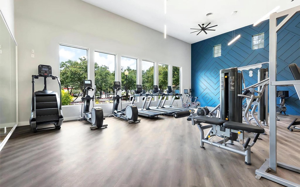 Mesa Verde Fitness Large Fitness Center with Multiple Cardio Machines To Include Stair Machine Elliptical Treadmill Equipment