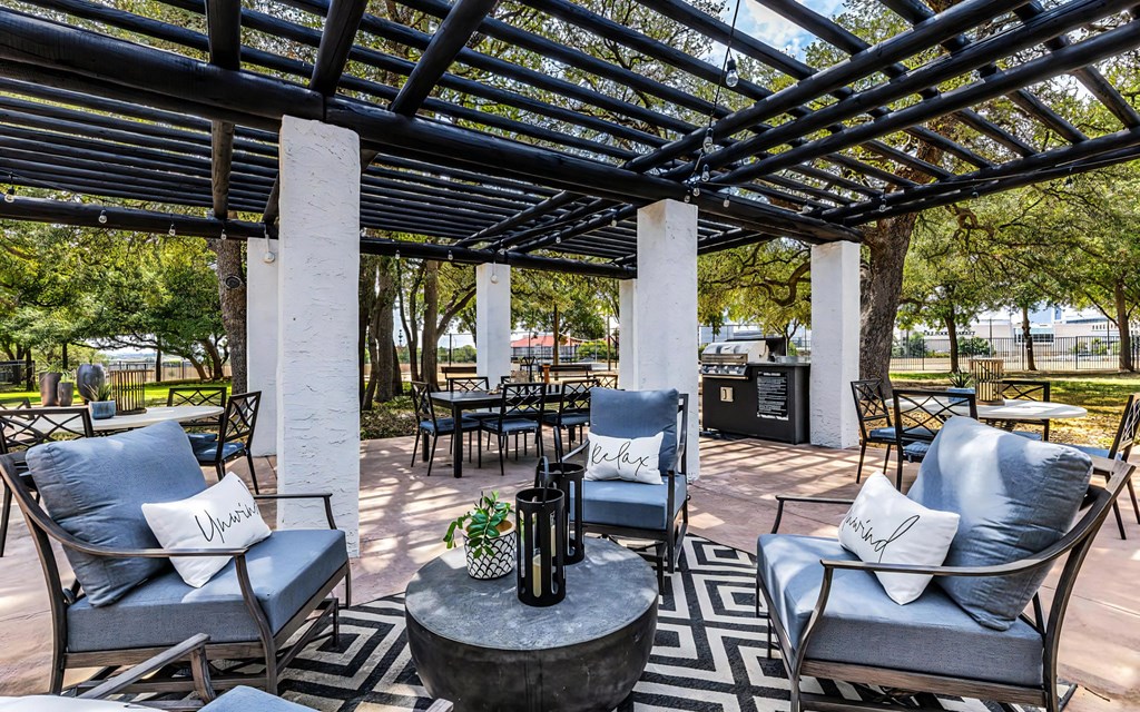 Mesa Verde Outdoors Outdoor Shaded Lounge with Comfortable Seating for Social Gatherings