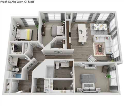 Metalmark 2 Floor Plan at Alta Wren, Cary, NC