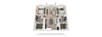 bedroom floor plan  the residences at city center apartments
