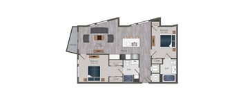 B1 Floor Plan at 675 N. Highland, Atlanta, GA