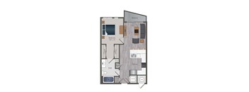 A1 Floor Plan at 675 N. Highland, Atlanta
