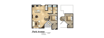 A floor plan of an apartment at 115 Park Avenue.