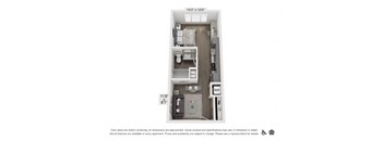 a 1 bedroom floor plan  villas at spring creek