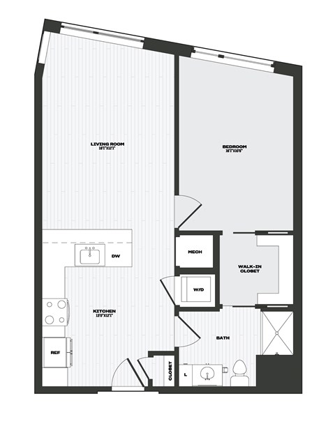 A black and white image of a house floor plan.