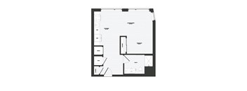 A floor plan of a house with a living room, kitchen, dining room, bedroom, bathroom, study, and two bathrooms.