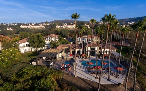 Seacrest Aerial Sparkling Pool with Cabana on Surrounding Sundeck