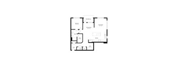 A black and white image of a floor plan for a house.