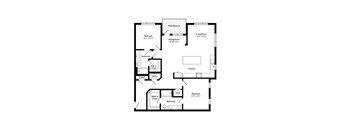 A black and white image of a house floor plan.