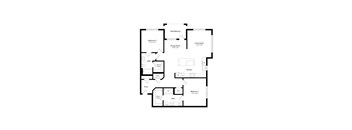 A black and white image of a house floor plan.