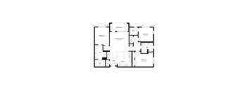 A black and white image of a floor plan for a house.