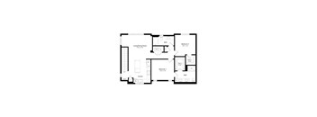 A black and white image of a floor plan for a house.