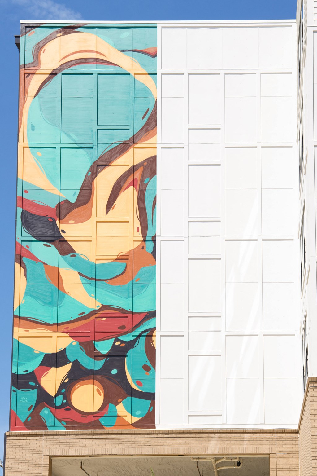 a mural on the side of a building