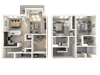 T1 Townhome T1 Townhome 2 Beds 2.5 Baths Floor Plan