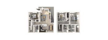 T3.2  Townhome  3 Beds 3 Baths Floor Plan